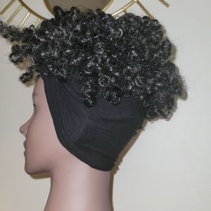 Curly head band wig